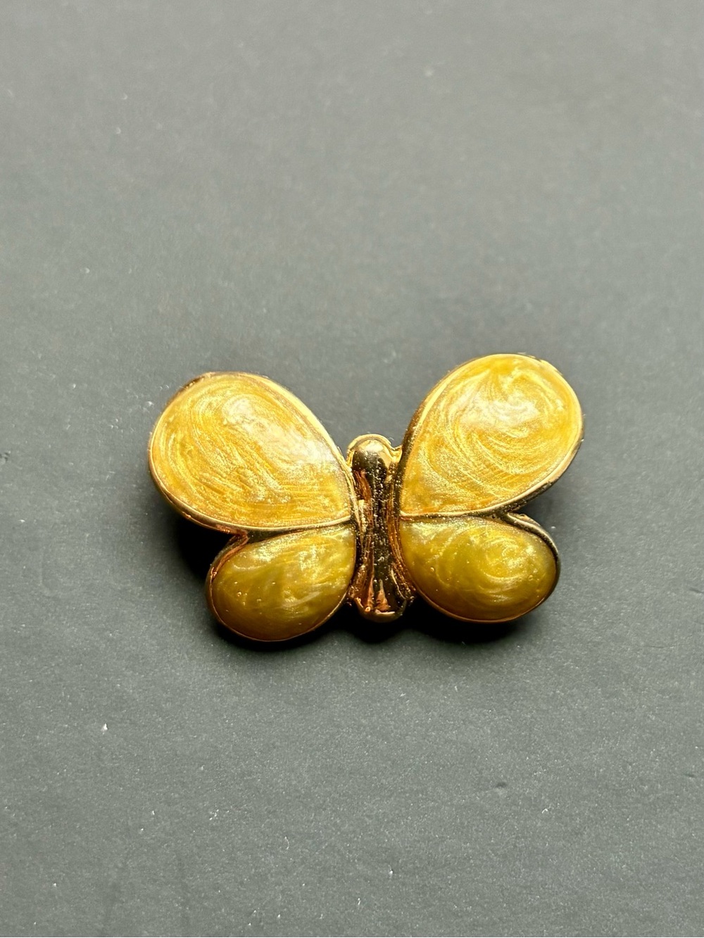 Gold and Stone Butterfly Pin